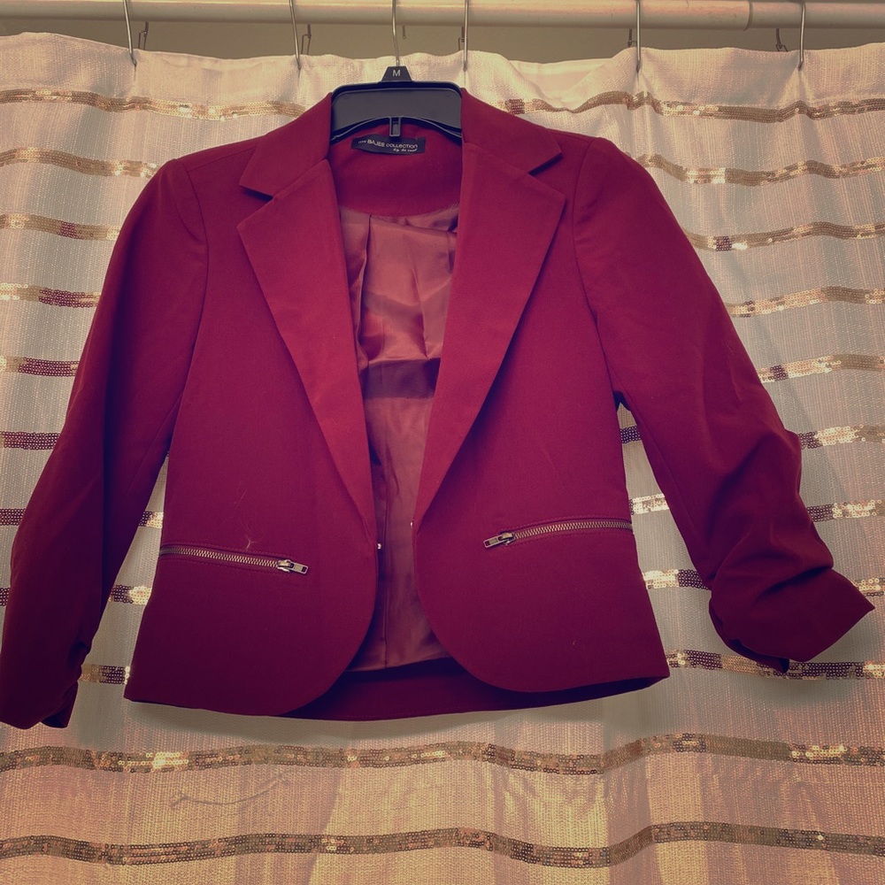 Wine Color Blazer